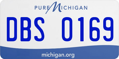 MI license plate DBS0169