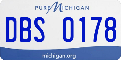 MI license plate DBS0178