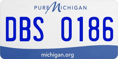 MI license plate DBS0186