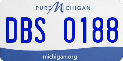 MI license plate DBS0188