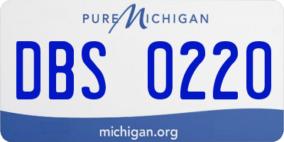 MI license plate DBS0220