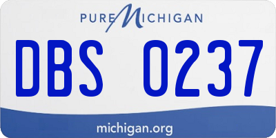 MI license plate DBS0237