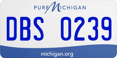 MI license plate DBS0239