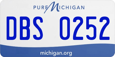 MI license plate DBS0252
