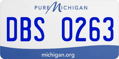 MI license plate DBS0263