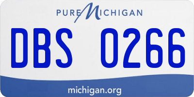 MI license plate DBS0266