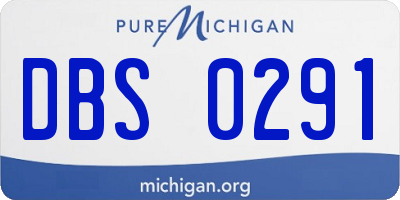 MI license plate DBS0291