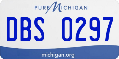 MI license plate DBS0297