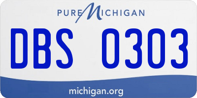 MI license plate DBS0303