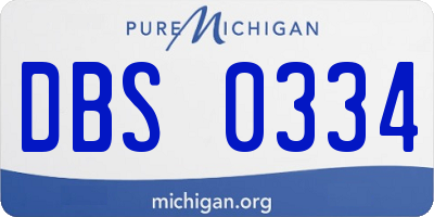 MI license plate DBS0334