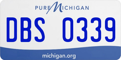 MI license plate DBS0339