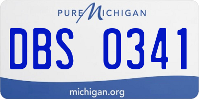 MI license plate DBS0341
