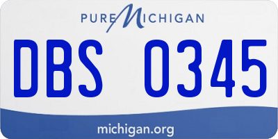 MI license plate DBS0345