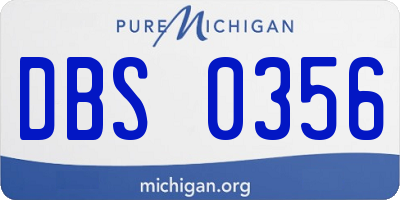 MI license plate DBS0356