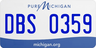 MI license plate DBS0359