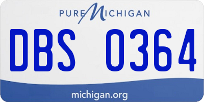 MI license plate DBS0364