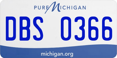 MI license plate DBS0366