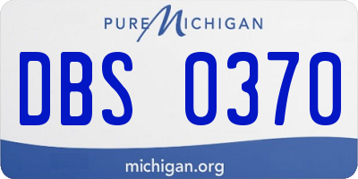 MI license plate DBS0370