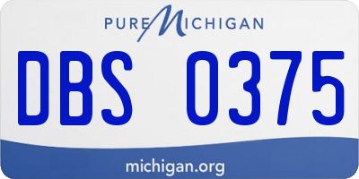 MI license plate DBS0375