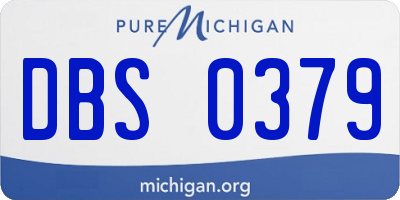 MI license plate DBS0379