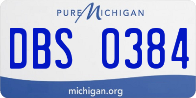 MI license plate DBS0384