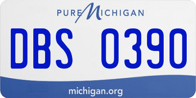 MI license plate DBS0390