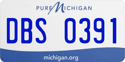 MI license plate DBS0391