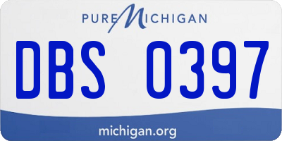 MI license plate DBS0397