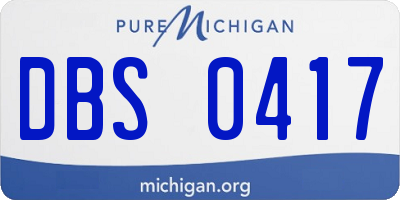 MI license plate DBS0417