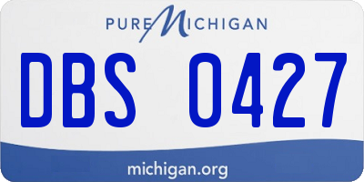 MI license plate DBS0427