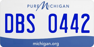 MI license plate DBS0442