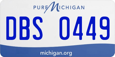 MI license plate DBS0449