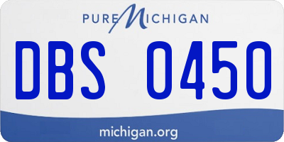 MI license plate DBS0450