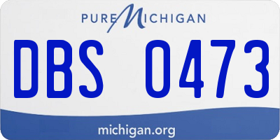 MI license plate DBS0473