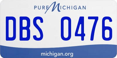 MI license plate DBS0476