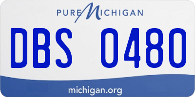 MI license plate DBS0480