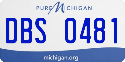 MI license plate DBS0481