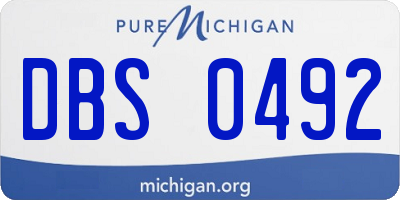 MI license plate DBS0492