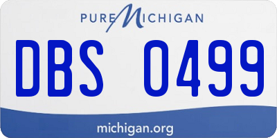 MI license plate DBS0499