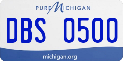 MI license plate DBS0500