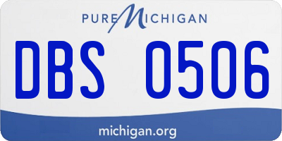 MI license plate DBS0506