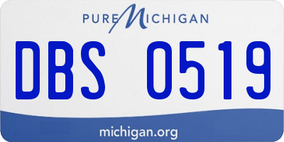 MI license plate DBS0519