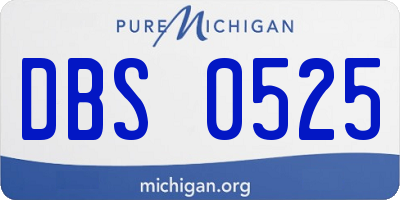 MI license plate DBS0525