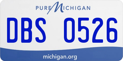 MI license plate DBS0526