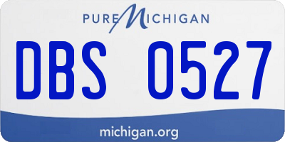 MI license plate DBS0527