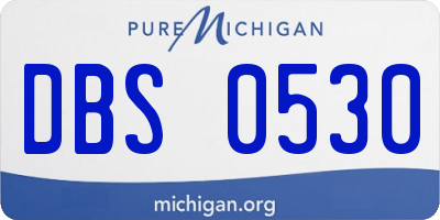 MI license plate DBS0530
