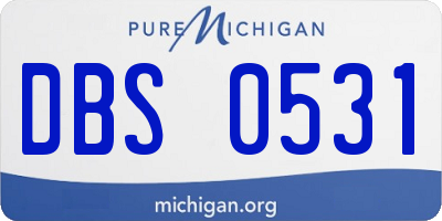 MI license plate DBS0531