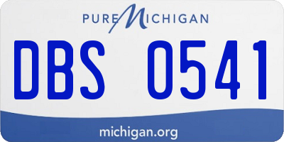 MI license plate DBS0541