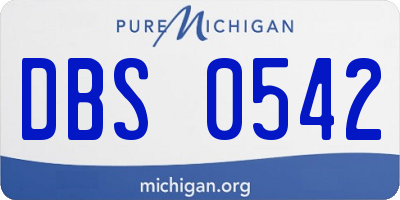 MI license plate DBS0542
