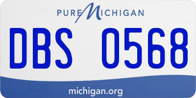 MI license plate DBS0568